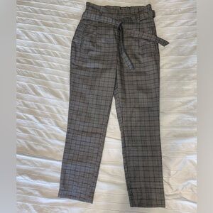 Plaid Paperbag Pants